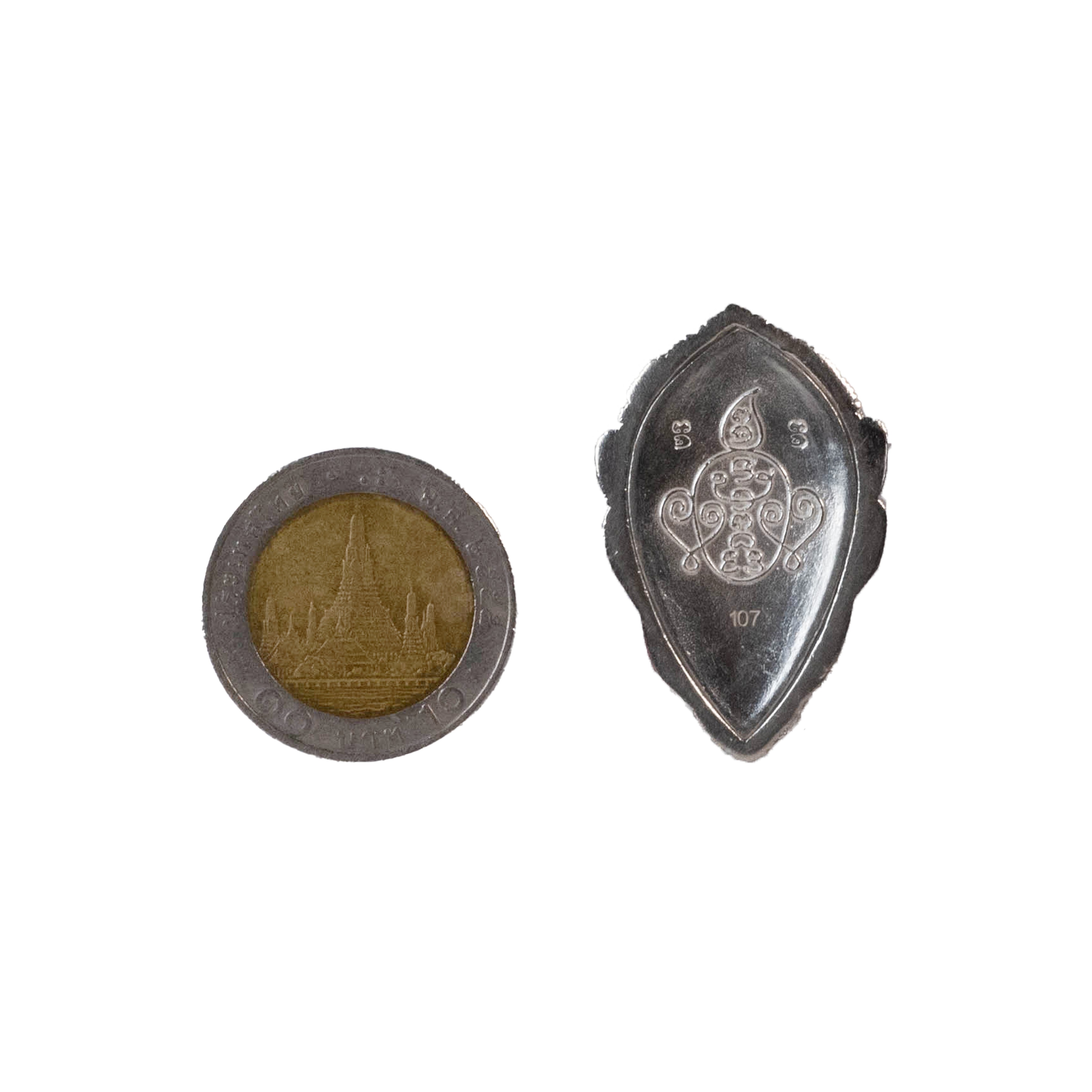 หน้ากากสี่หูห้าตา (เนื้อเงิน) หลัง