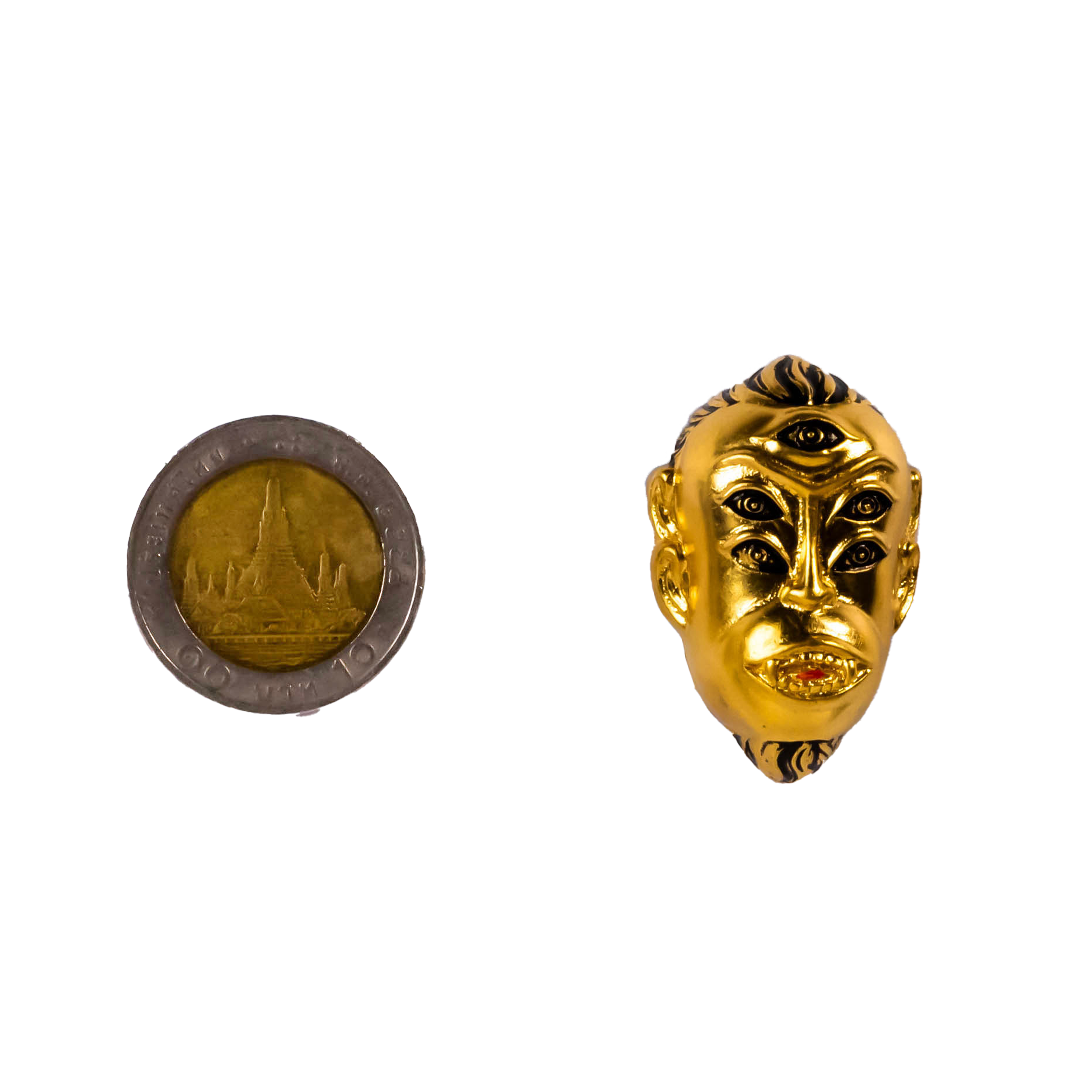 หน้ากากสี่หููห้าตา ปิดทอง หน้า