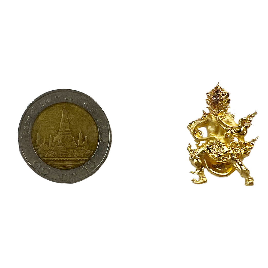 ห้อยคอสี่หูห้าตากระจับ ชุบทอง (หลัง)